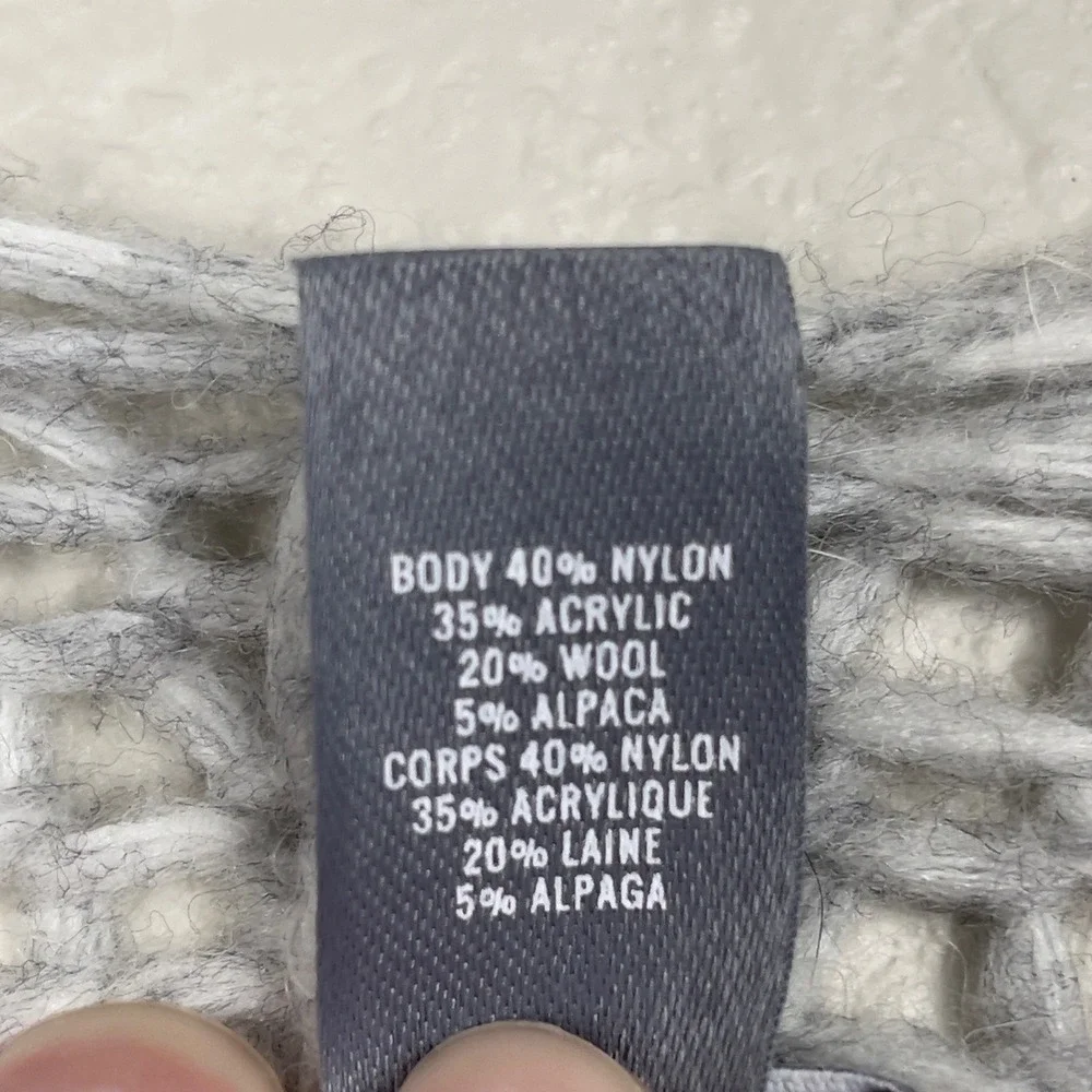 Aerie‎ Loose Knit Gray Open Front Cardigan Poncho Shawl One Size Oversized